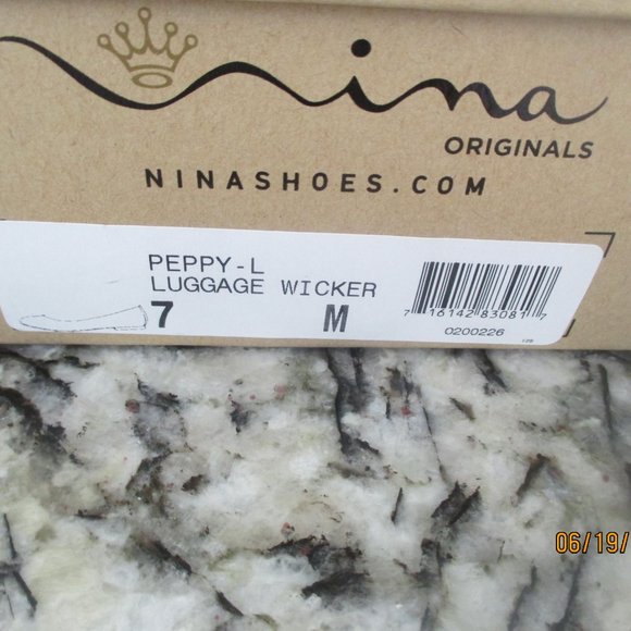 Nina Originals Ballet Flats PEPPY LUGGAGE WICKER YELLOW COLOR Size 7 NEW w/Box - Picture 6 of 6